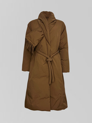 Куртка-одеяло однотонная с шарфом