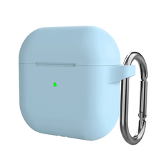 Чехол для наушников Apple AirPods 4, Blue (Синий), с карабином
