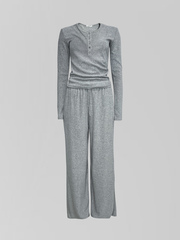 Костюм Agdali brand 1032 однотонный из лонгслива с пуговицами и широких штанов