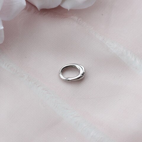 УЦЕНКА!!! Замок карабин овальный, 12*9 мм, родий У093