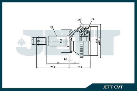 ШРУС внешний JETT V42-4323 ABS