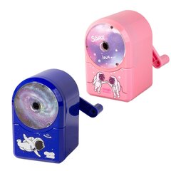 Точилка механическая Alingar, "Космическая романтика", 1 отверстие, пластик. корпус, цвет ассорти, инд. упаковка, 60*90*100 мм