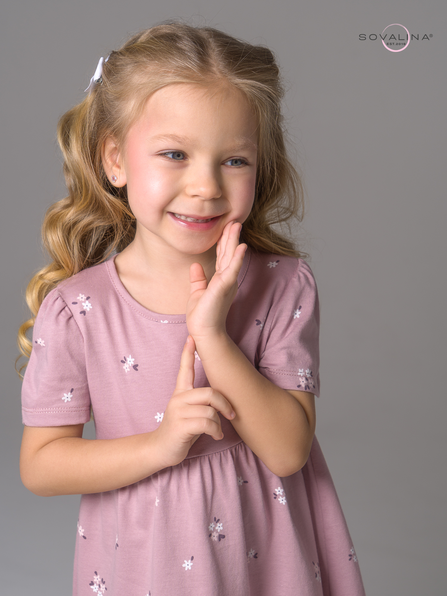 Платье Аленка к/р SG черничные незабудки