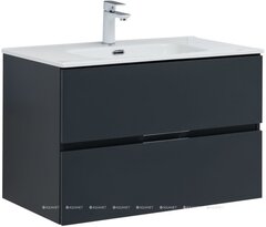 Aquanet 273987 Тумба с раковиной Алвита new 80 2 ящ. цв.антрацит (273987) фото