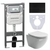 Ceramica Nova CN4002_1002B_1000 Комплект: Подвесной унитаз + Шумоизоляционная панель для инсталляции + Система инсталляции для унитазов с кнопкой смыва