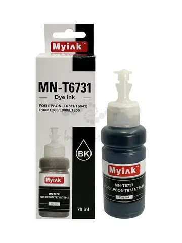 Чернила для EPSON L800/L1800/ L100/ L200/ EI-BK503 (70мл, Black Dye) MyInk