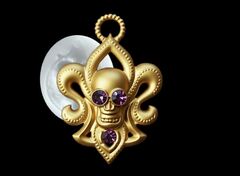 Силиконовый молд Череп Флер де Лис