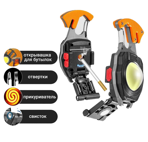 Фонарик-брелок мультитул с брендированием