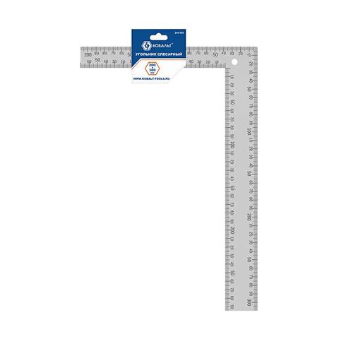 Угольник КОБАЛЬТ слесарный 200 х 300 мм, нерж.сталь (243-455)