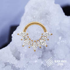 Кликер 9K v.2 Marquise Crystal PVD Yellow 1.2мм