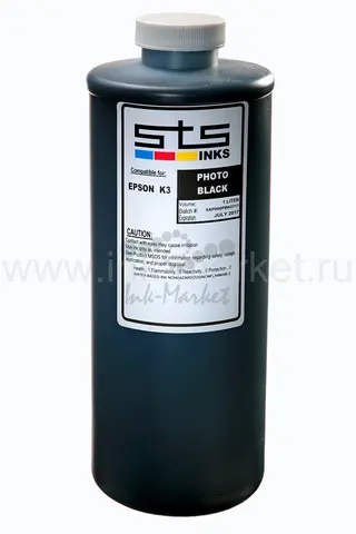 Пигментные чернила STS UltraChrome K3 фото-чёрные (Photo Black) для Epson Stylus Pro 3800, 4800, 4880, 7800, 7880, 9800, 9880, 11880, 4900, 7900, 9900, SureColor SC-P6000, P7000, P8000, P9000, T3000, T5000, T7000, T7200, 1000 мл (C13T692100)