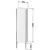 Duravit XViu Шкаф подвесной 1330x400x240мм, с 1 дверью, 3 стеклянными полками (петли слева), цвет: walnut dark/черный матовый XV1315LB221