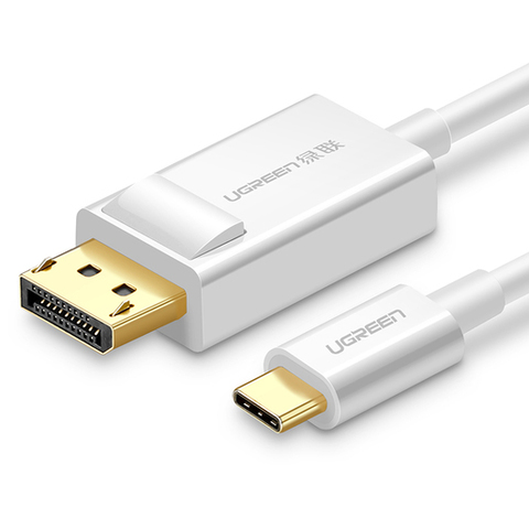 Кабель UGREEN MM139 USB Type C to Display Port  Cable 1,5 м, белый