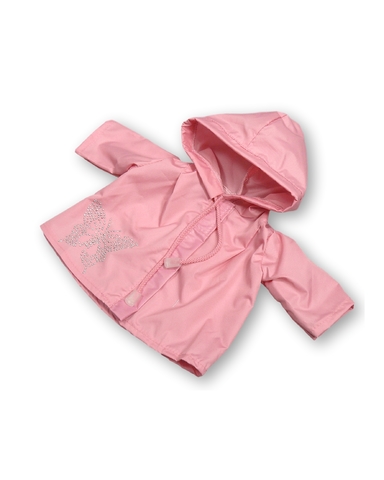 Плащ - Розовый / бабочка. Одежда для кукол, пупсов и мягких игрушек.