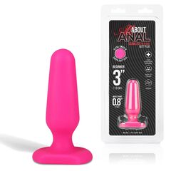 Розовый анальный плаг из силикона Seamless Silicone Butt Plug - 7,5 см. - 