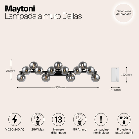 Настенный светильник Maytoni Dallas MOD547WL-13B