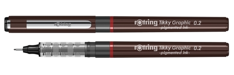 Ручка капиллярная Rotring Tikky Graphic 0.2 mm черные чернила (1904752)