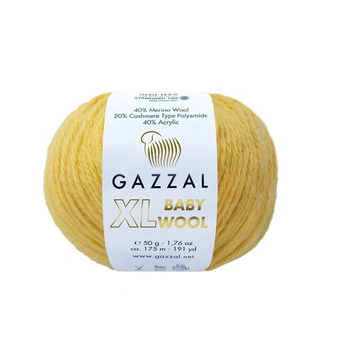 Пряжа Gazzal Baby Wool XL 812 желток