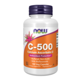 Витамин C-500, C-500, Now Foods, 100 вегетарианских капсул 1