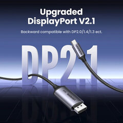 Кабель UGREEN CM707 (25863) USB-C to DisplayPort 16K@30Hz Cable 1м серый