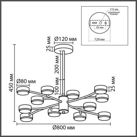 Подвесная люстра Lumion TORINA 8265/12