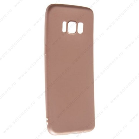 Накладка силиконовая Soft Touch ультра-тонкая для Samsung Galaxy S8 розовый