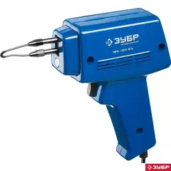 ЗУБР 150 Вт, в наборе: нагрев 6 сек., канифоль, припой, 2 сменных жала, импульсный паяльник, Профессионал (55412-H4)