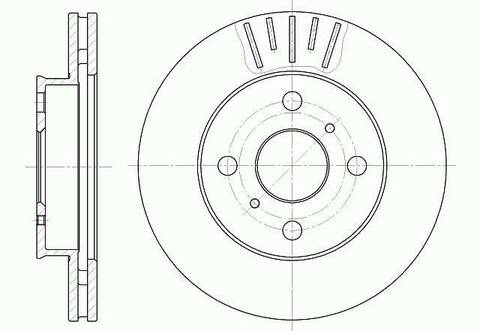 Диск тормозной вентилируемый G-brake  GR-02214