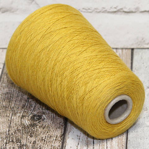 Меринос с альпакой (25%) LANECARDATE BLONDE 2/16 желтый горчичный