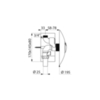 Delabie 762902 TEMPOFLUX 2  (унитаз) M3/4" встр.+ блок, двойной слив ~ 7 сек