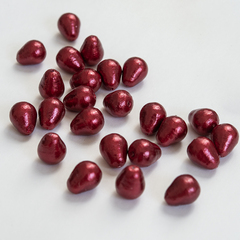Хлопковый жемчуг, оттенок "Red", капля 16*20мм, сквозное отверстие