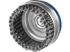 ЗУБР 100 мм, жгутированная стальная проволока 0.8 мм, усиленная чашечная щетка-крацовка для УШМ, Профессионал (35271-100)