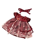 Платье из тафты - Бордовый. Одежда для кукол, пупсов и мягких игрушек.