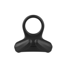 Черное эрекционное виброкольцо Cock Ring с пультом ДУ - 