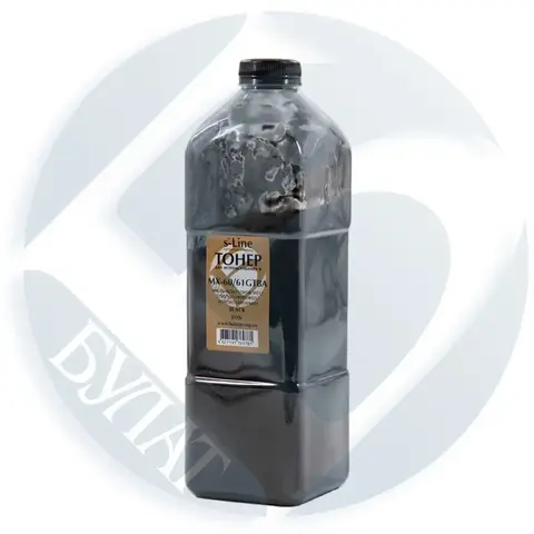 Тонер БУЛАТ s-Line MX-60, 61GTBA для Sharp MX-2630, 3050 (Чёрный, банка 810 г, тонер+девелопер)
