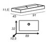 Cezares 55048 SPACE Полка подвесная 55048 Frassino scuro, 30x20x75