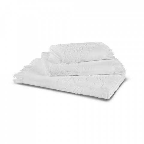 Полотенце 100x180 Hamam Penna Solid Jacquard white белый
