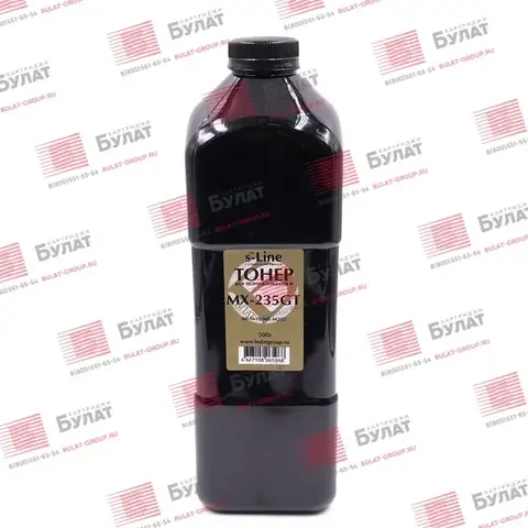 Тонер БУЛАТ s-Line MX-235GT для Sharp AR-5618, MX-M202 (Чёрный, банка 500 г)