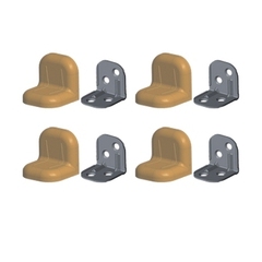 Уголок крепежный с пластиковой крышкой цвет металлик тип 2   2094812