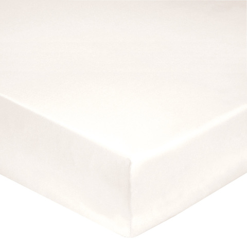 Простыня на резинке 160x200 Blanc des Vosges сатин молочная