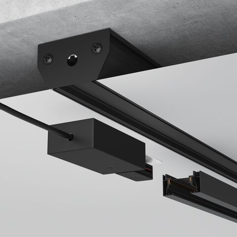 Алюминиевый профиль для монтажа в натяжной потолок однофазного шинопровода Elektrostandard Basic System 85234/00, 2м