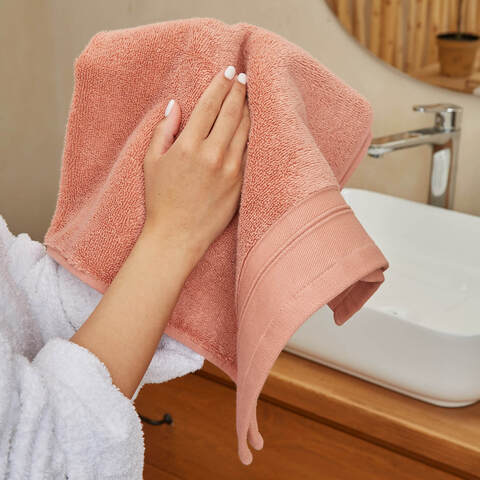 Полотенце 41х76 Onsilk Шанти терракотовое