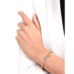 87089 - Браслет ЗМЕЯ -SERPENTI тонкий в розовой позолоте,lux качество VGOLD