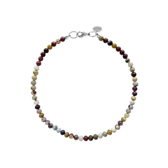 Колье из бусин камня ( bordeaux jasper )