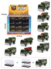 Металлически машинки 60 в уп 7 см ассорти Военные