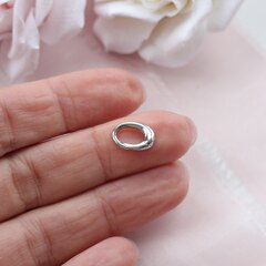 УЦЕНКА!!! Замок карабин овальный, 12*9 мм, родий У093