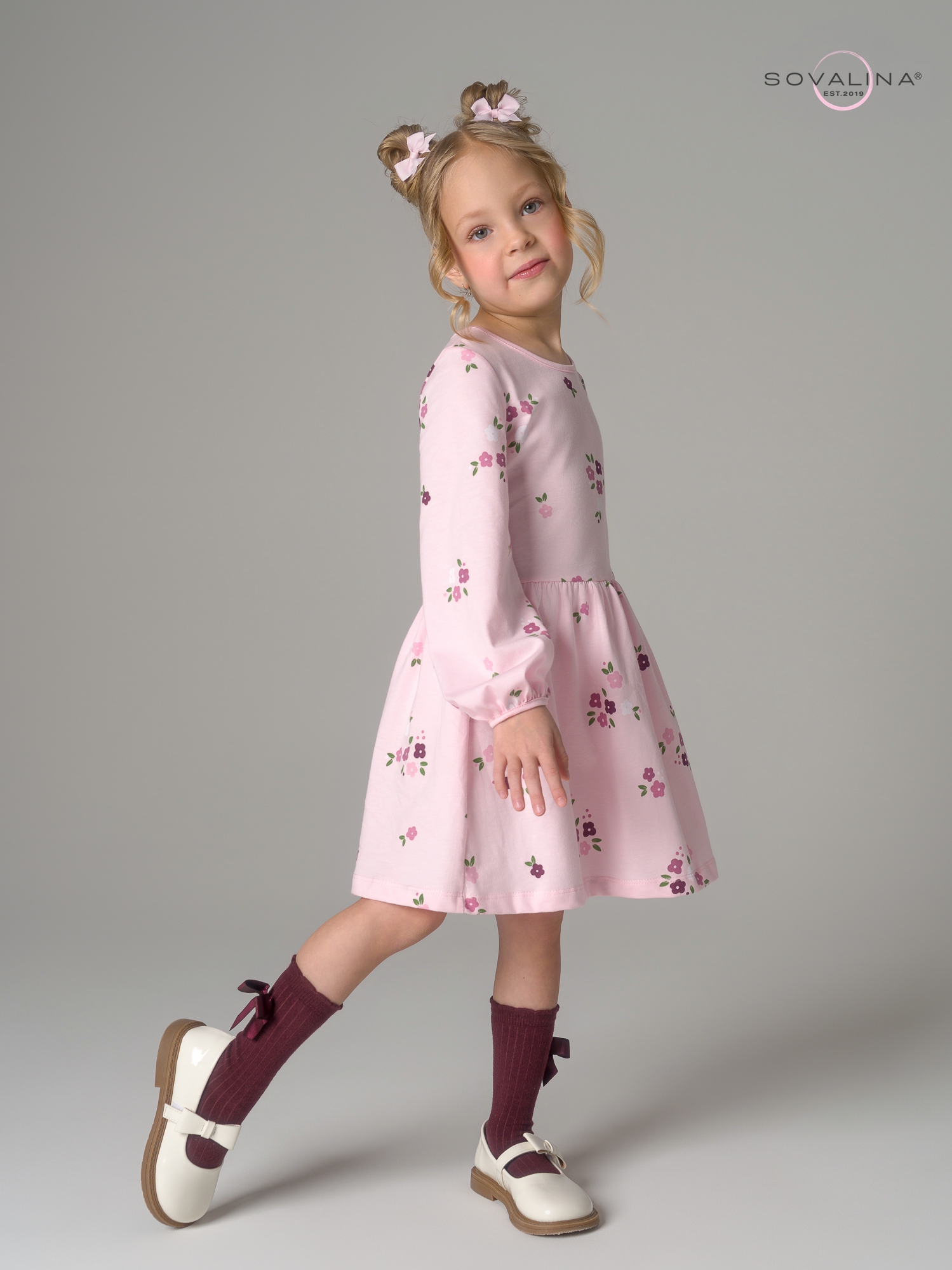 Платье Моана букетик принцессы роза