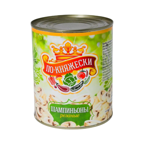 По-Княжески Шампиньоны резанные 850г