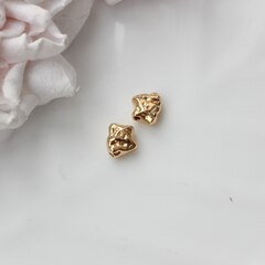 Бусина разделитель (спейсер) фриформ, 10*7 мм, позолота, П085