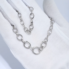 94070354 - Колье из серебра 925 пробы из крупных звеньев